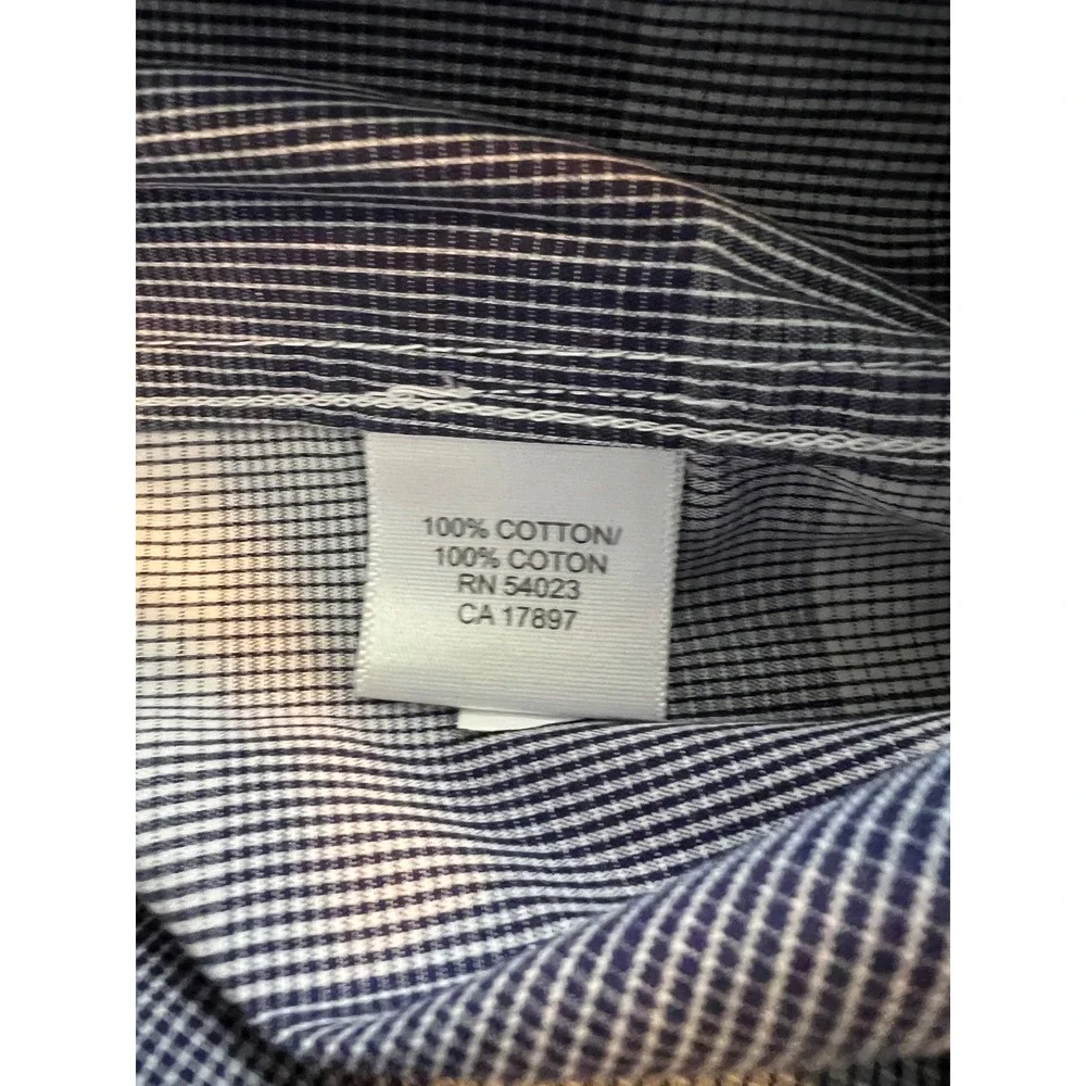 Banana Republic Button Down Shirt Mens XL Blue Plaid Short Sleeve